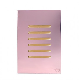 Cj Interruptor Sextuplo Simples 4x2 - Novara Glass Ouro Rose Gold